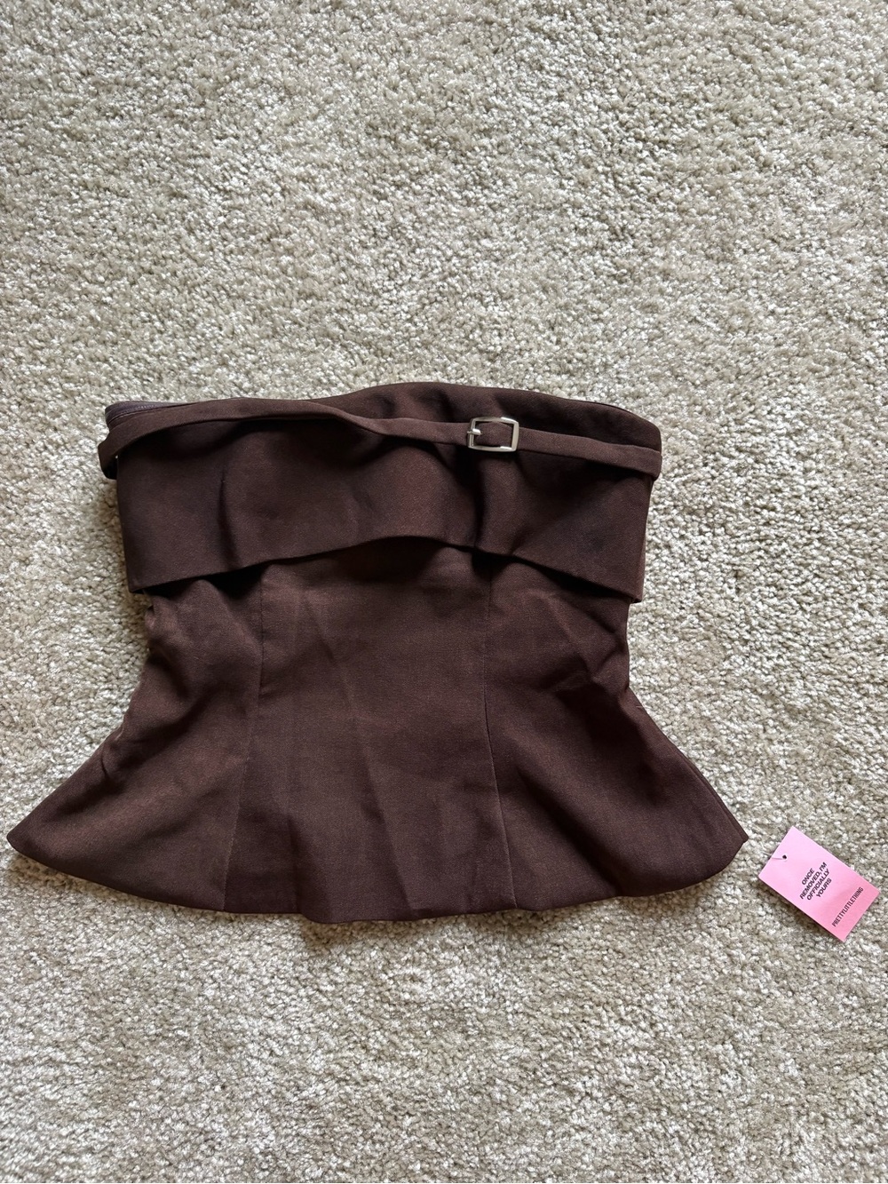 Brown woven pretty little thing top